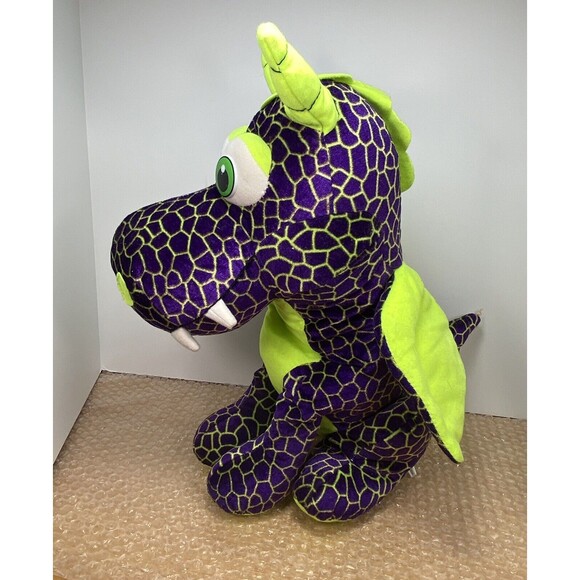 Classic Toy Company Purple and Green Stuffed Animal Plush Dragon - Picture 4 of 6